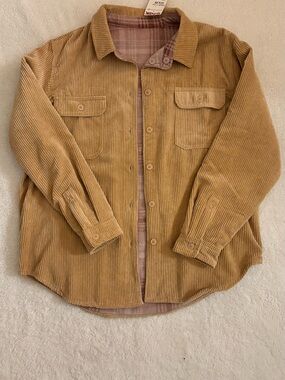 T.J.Maxx Men's Camel Corduroy Shirt Jacket